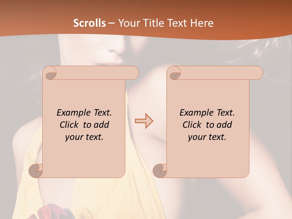 Yellow Female Beauty PowerPoint Template