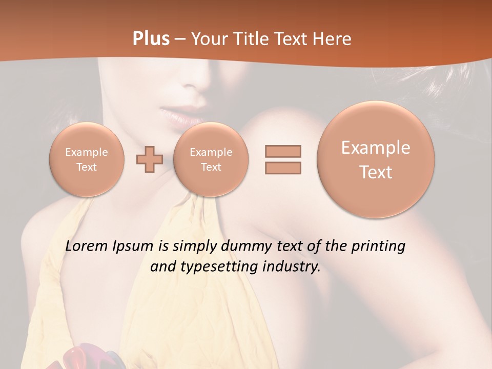Yellow Female Beauty PowerPoint Template