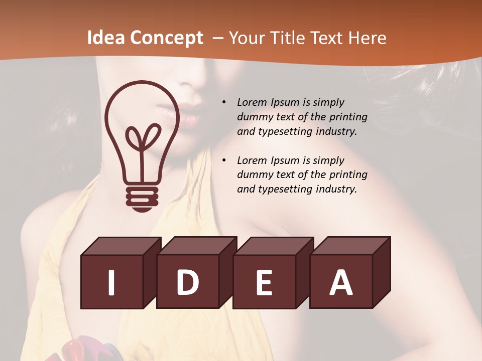 Yellow Female Beauty PowerPoint Template