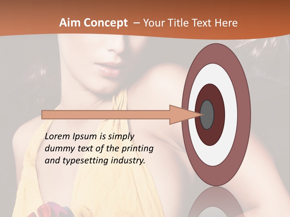 Yellow Female Beauty PowerPoint Template