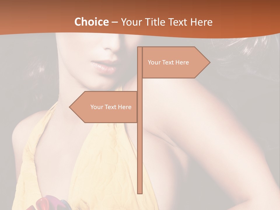 Yellow Female Beauty PowerPoint Template