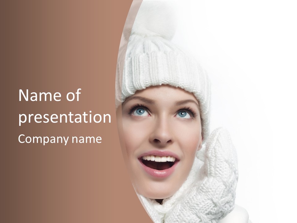 Face Wool Beauty PowerPoint Template