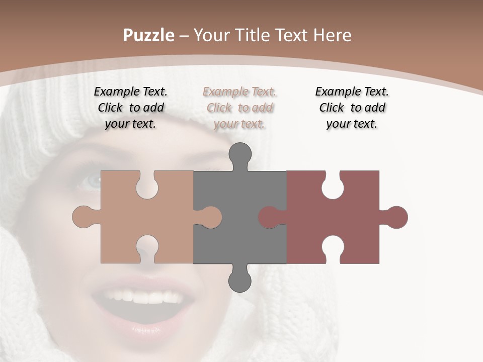 Face Wool Beauty PowerPoint Template