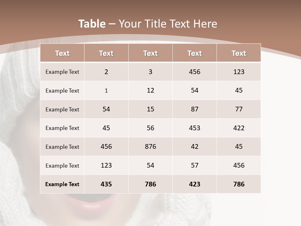 Face Wool Beauty PowerPoint Template