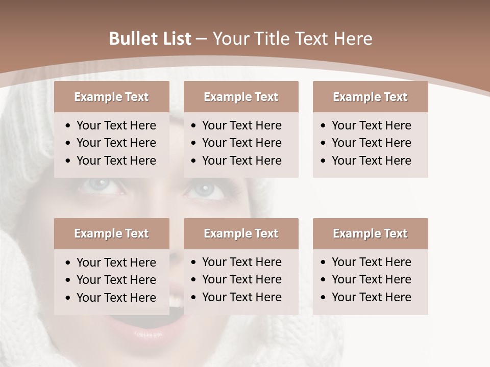 Face Wool Beauty PowerPoint Template