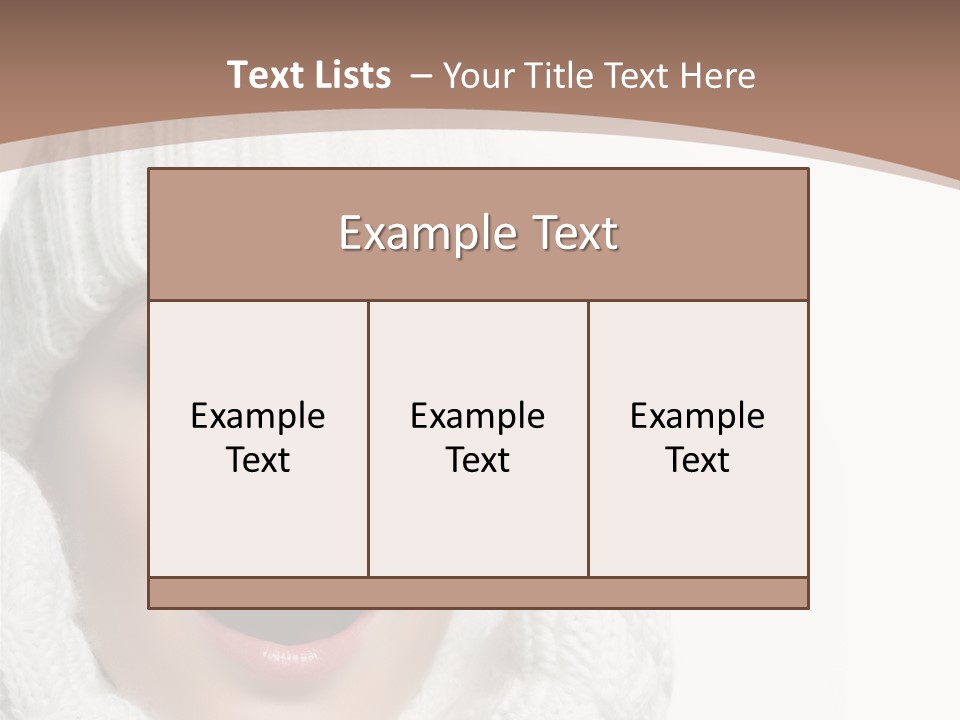 Face Wool Beauty PowerPoint Template