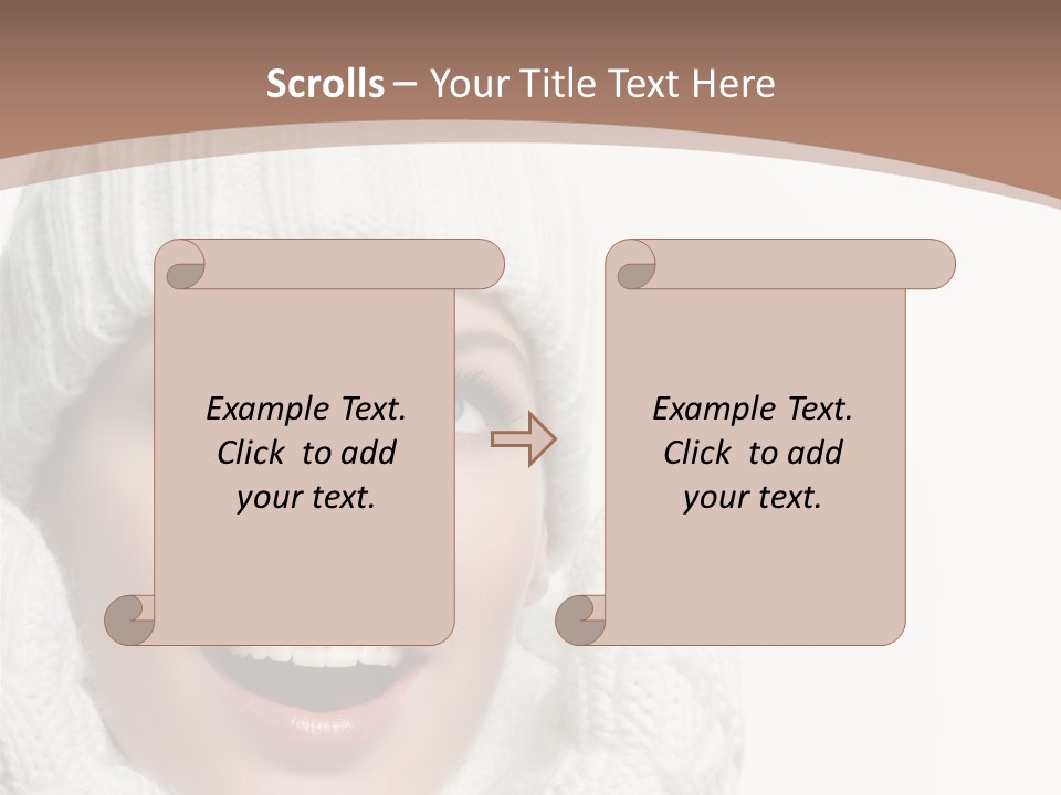 Face Wool Beauty PowerPoint Template