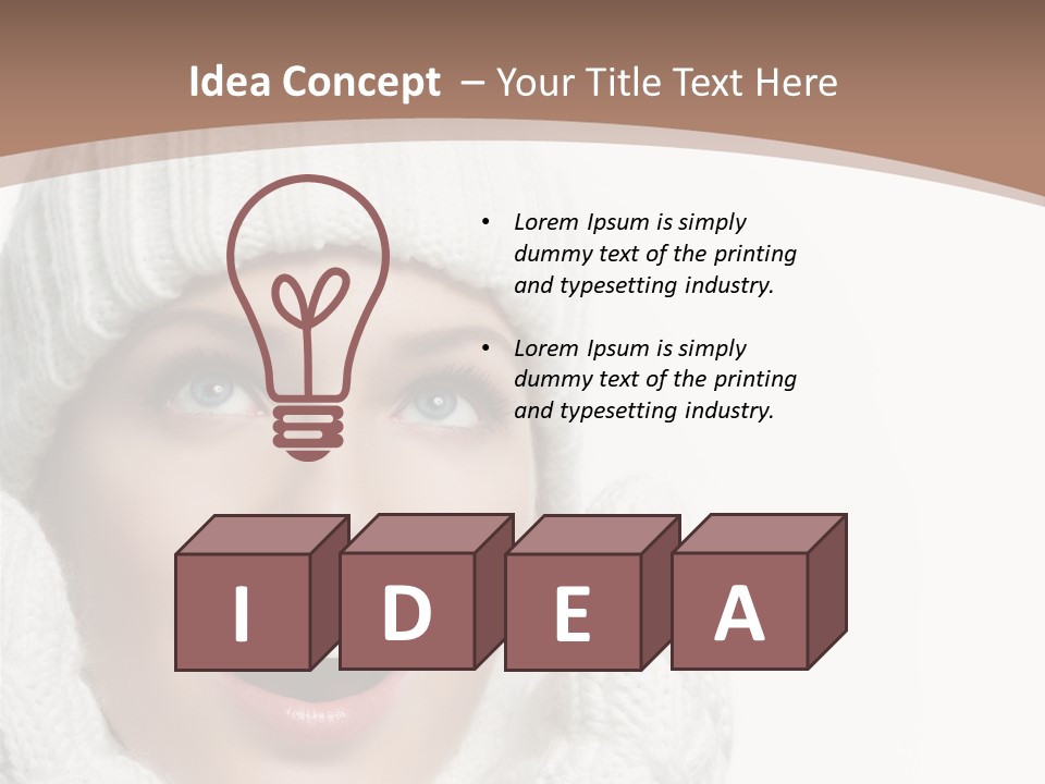 Face Wool Beauty PowerPoint Template