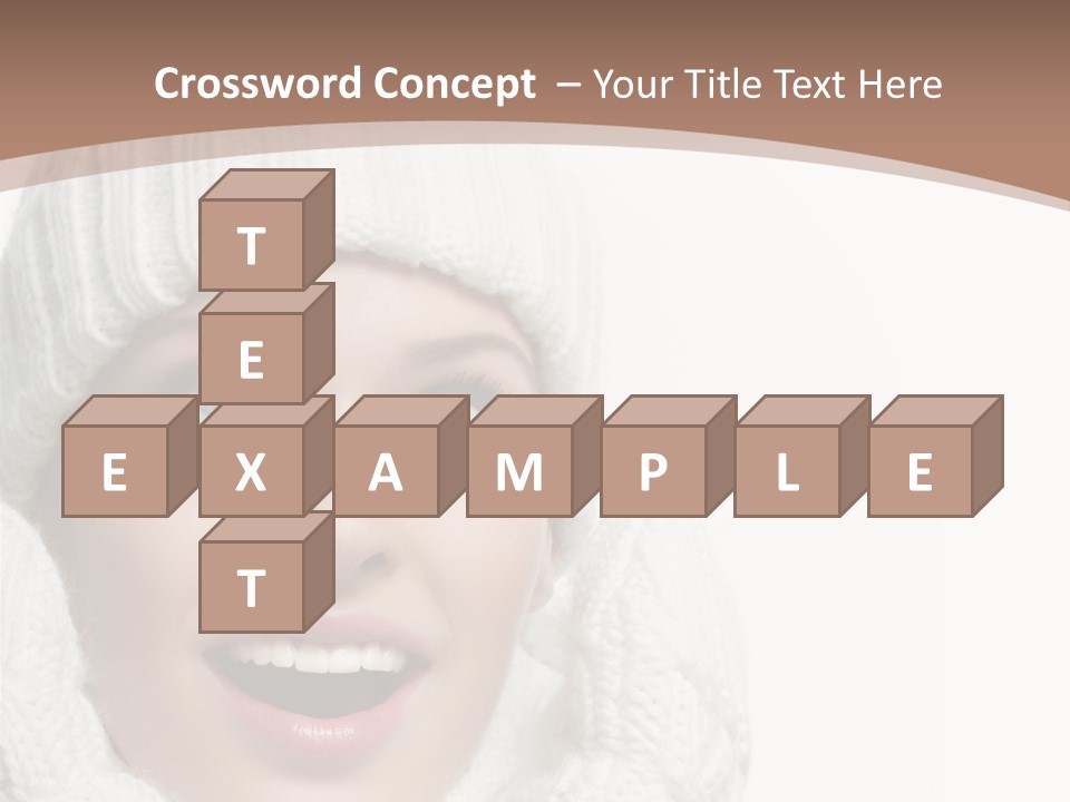 Face Wool Beauty PowerPoint Template