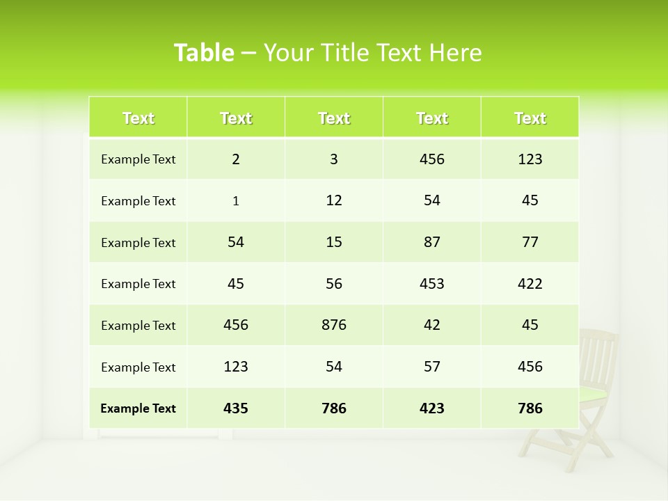 Room Seat Plan PowerPoint Template