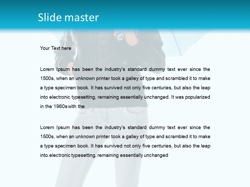 European Legs Black PowerPoint Template