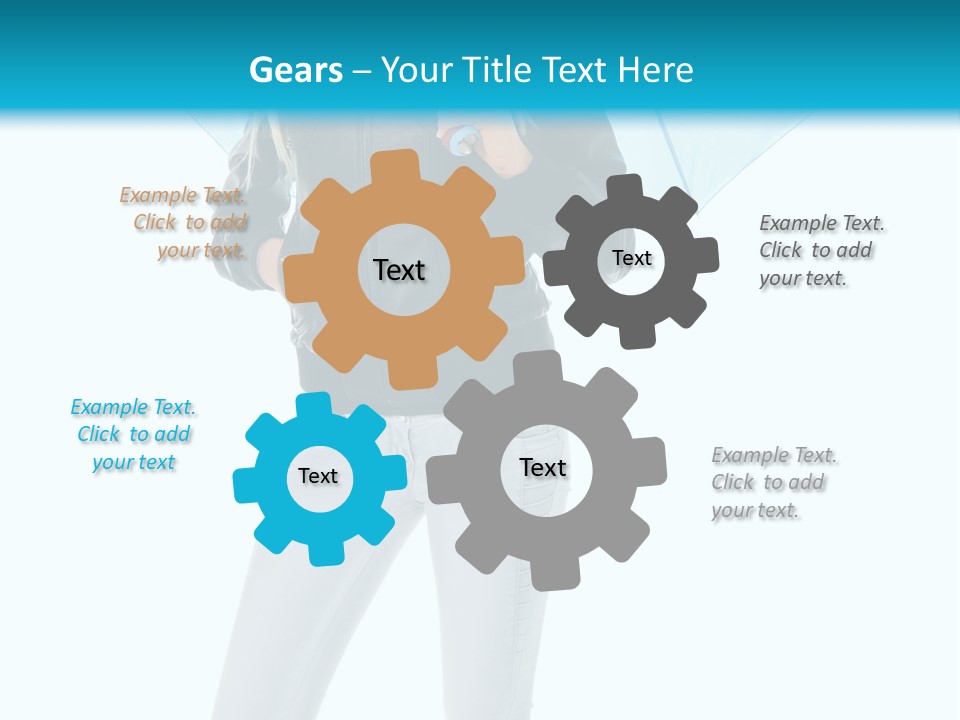 European Legs Black PowerPoint Template