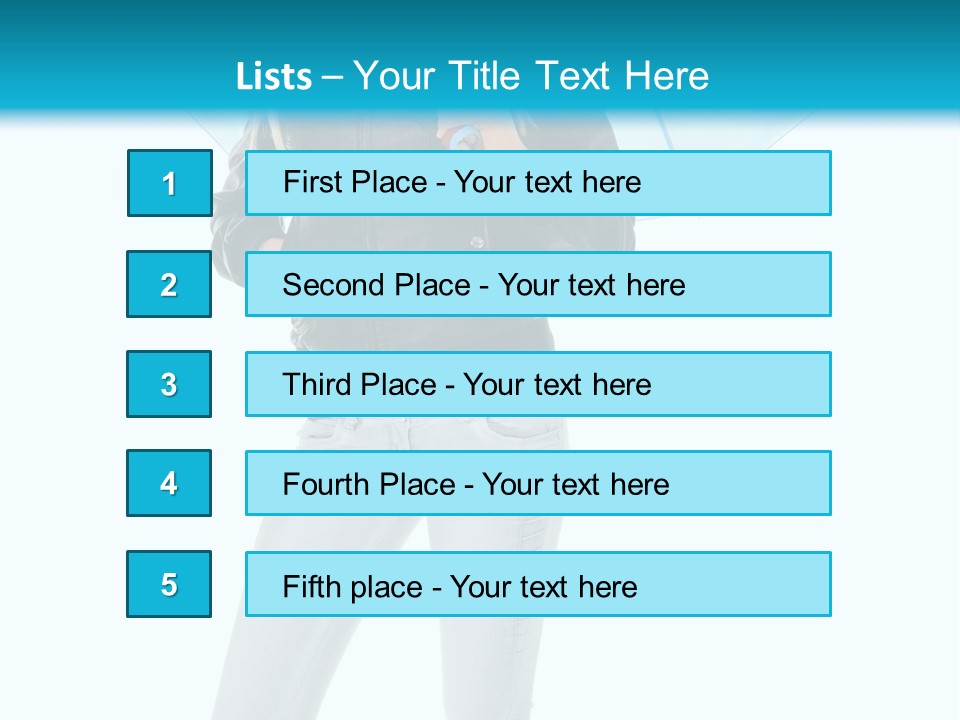 European Legs Black PowerPoint Template