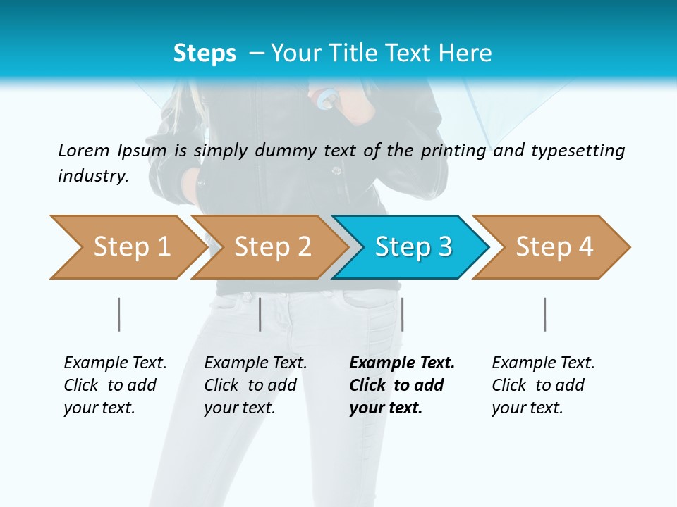 European Legs Black PowerPoint Template