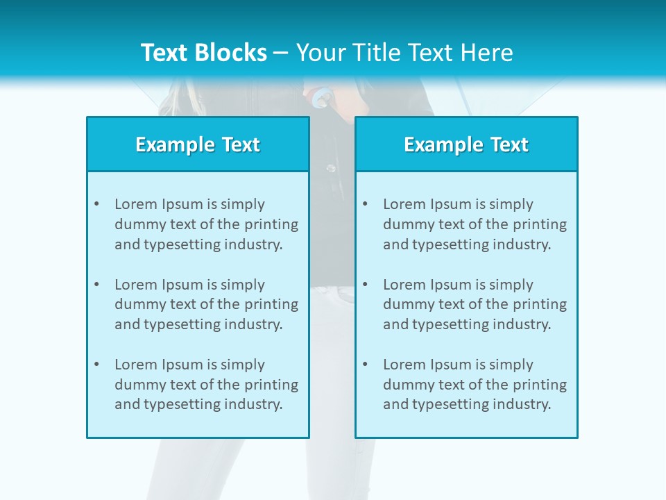 European Legs Black PowerPoint Template
