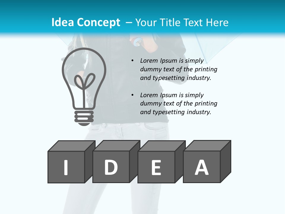 European Legs Black PowerPoint Template