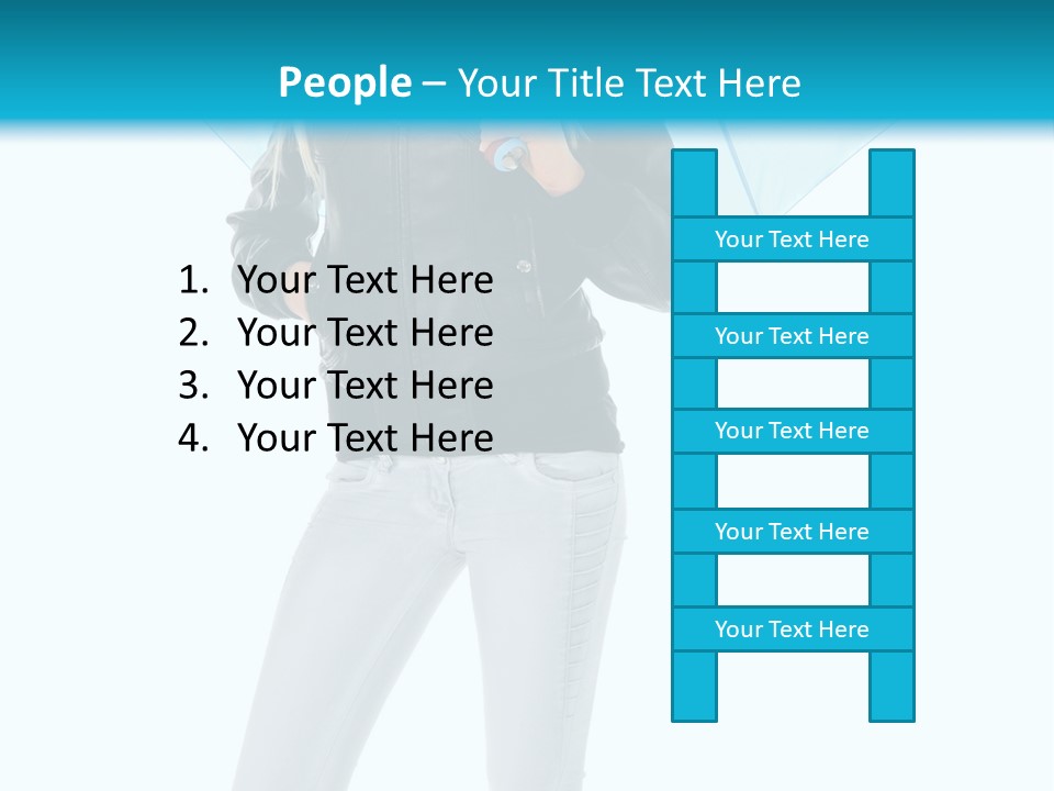 European Legs Black PowerPoint Template