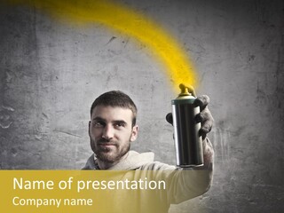 Write Graffiti Splash PowerPoint Template