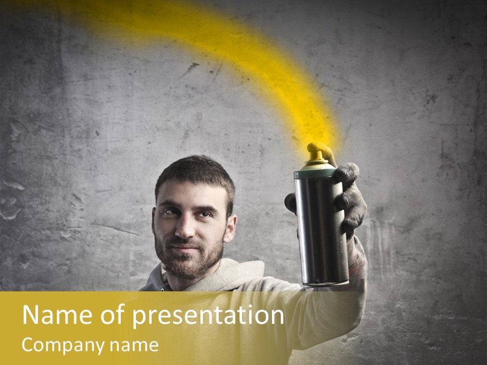 Write Graffiti Splash PowerPoint Template