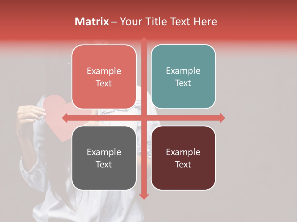 Damaged Portrait Romance PowerPoint Template