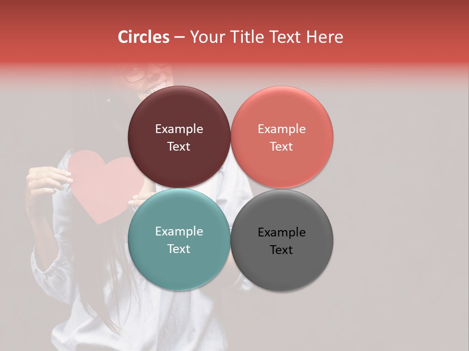 Damaged Portrait Romance PowerPoint Template