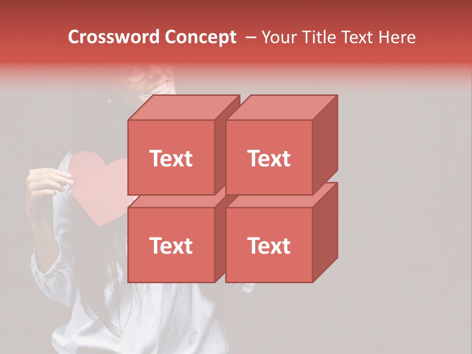 Damaged Portrait Romance PowerPoint Template