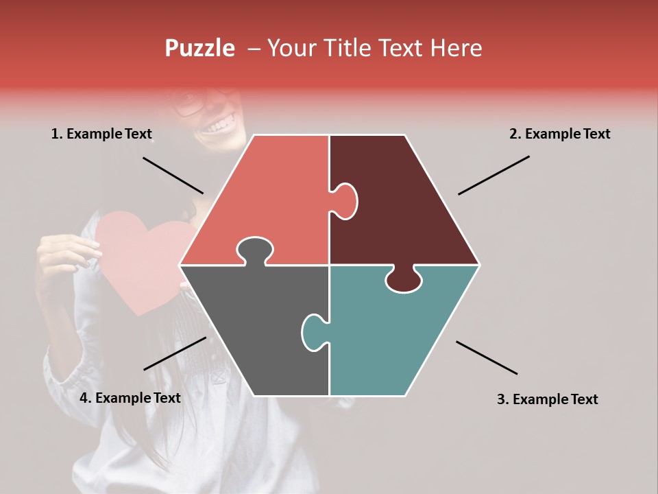 Damaged Portrait Romance PowerPoint Template