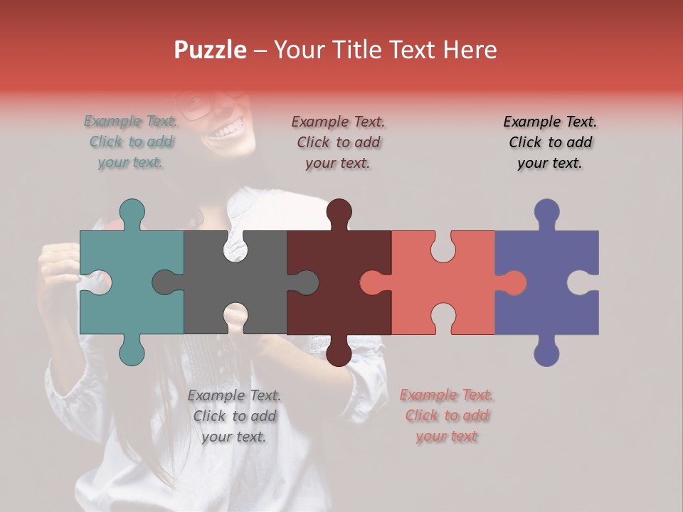 Damaged Portrait Romance PowerPoint Template