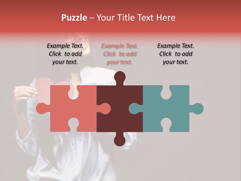 Damaged Portrait Romance PowerPoint Template