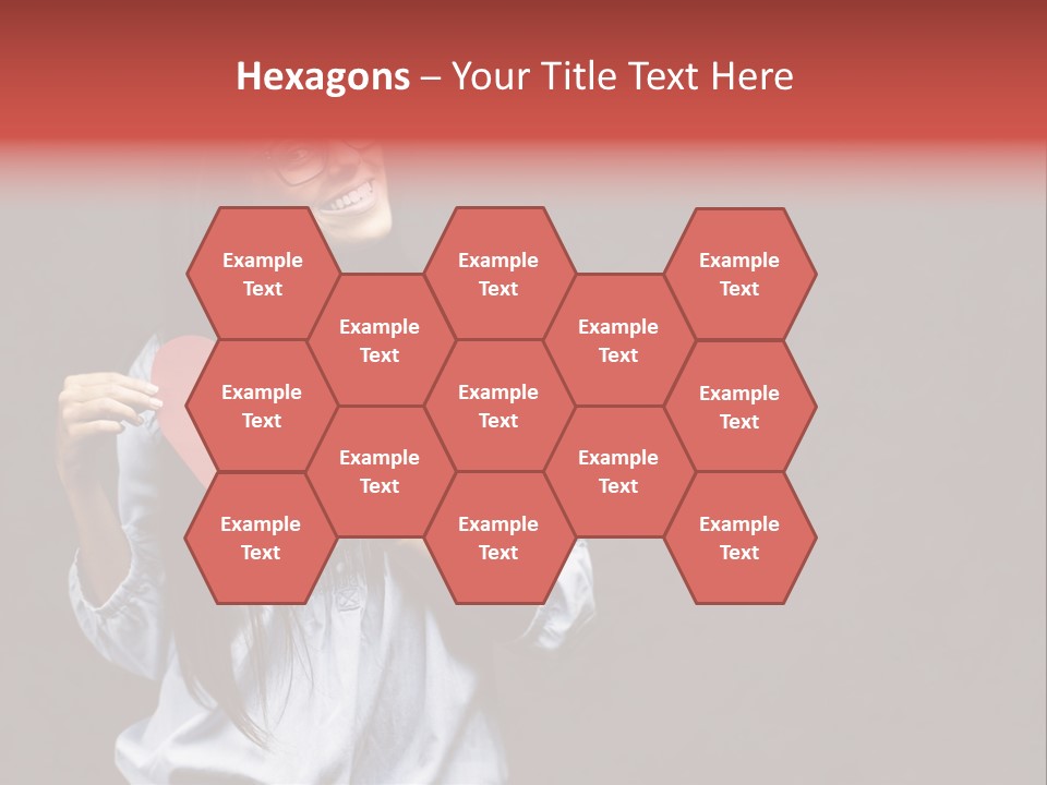 Damaged Portrait Romance PowerPoint Template