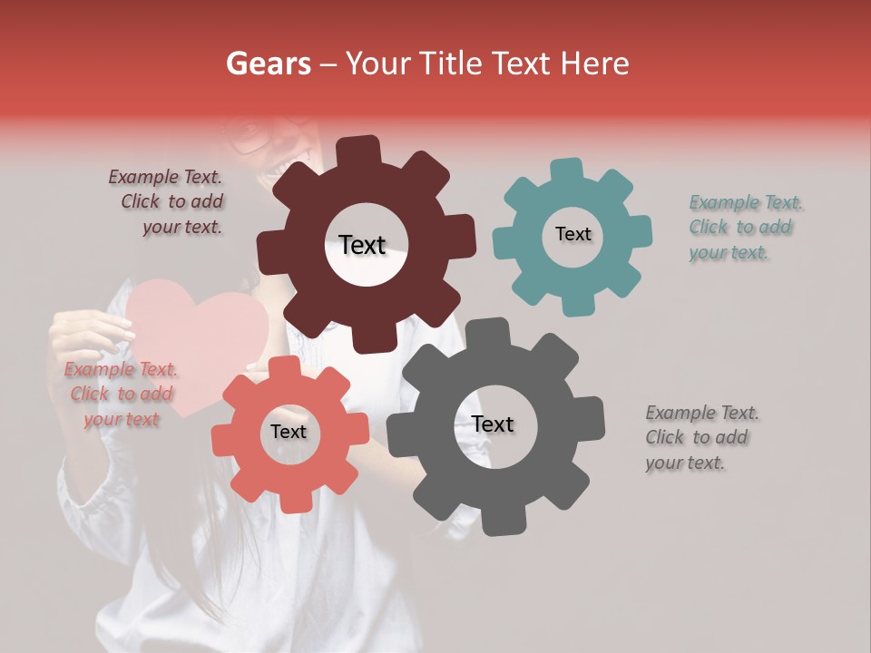 Damaged Portrait Romance PowerPoint Template