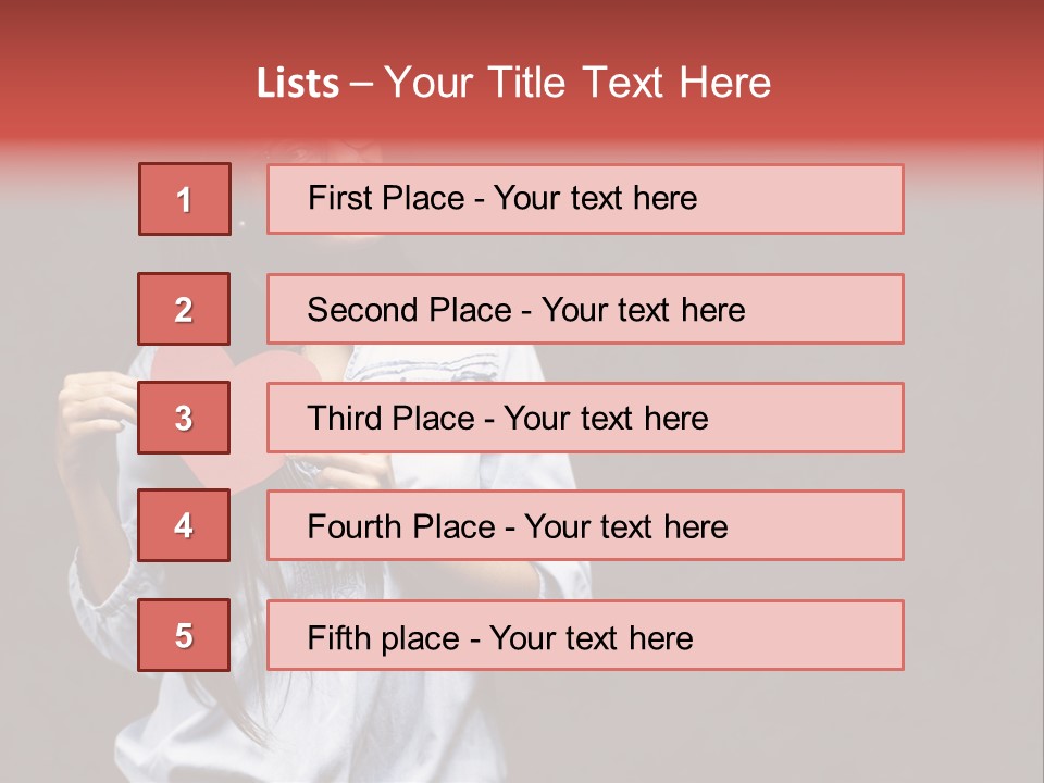 Damaged Portrait Romance PowerPoint Template