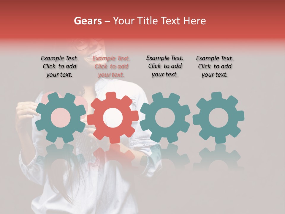 Damaged Portrait Romance PowerPoint Template