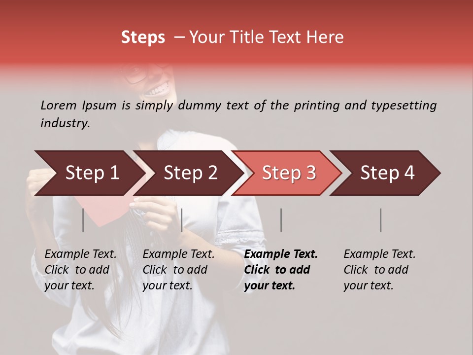 Damaged Portrait Romance PowerPoint Template