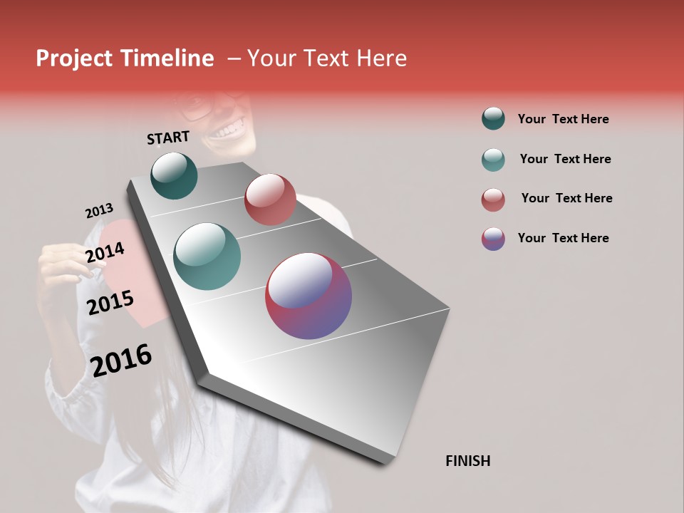 Damaged Portrait Romance PowerPoint Template