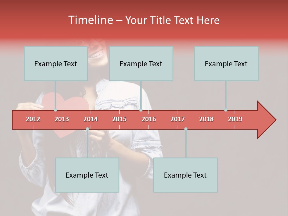 Damaged Portrait Romance PowerPoint Template