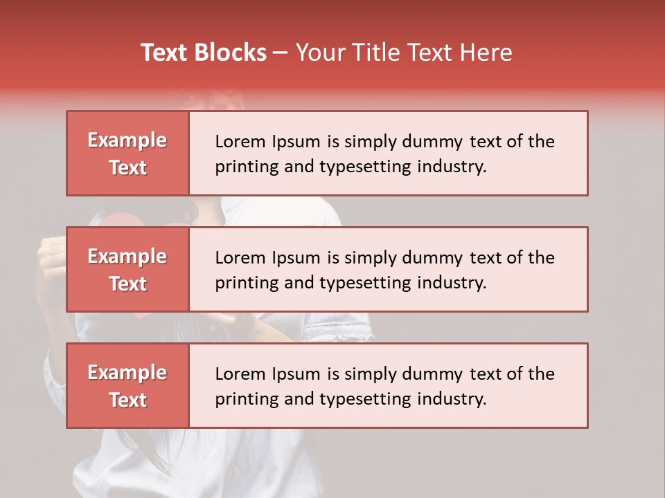Damaged Portrait Romance PowerPoint Template