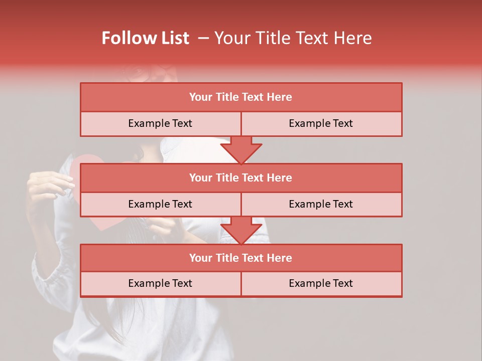 Damaged Portrait Romance PowerPoint Template