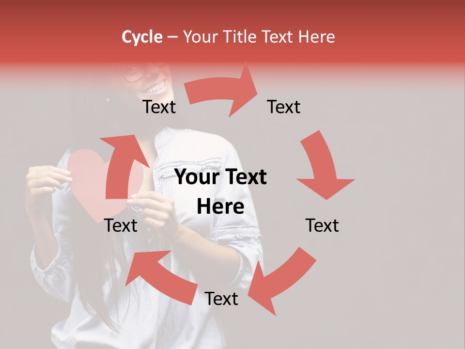 Damaged Portrait Romance PowerPoint Template