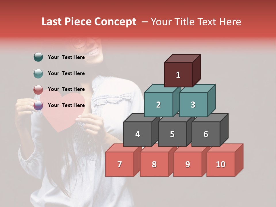 Damaged Portrait Romance PowerPoint Template