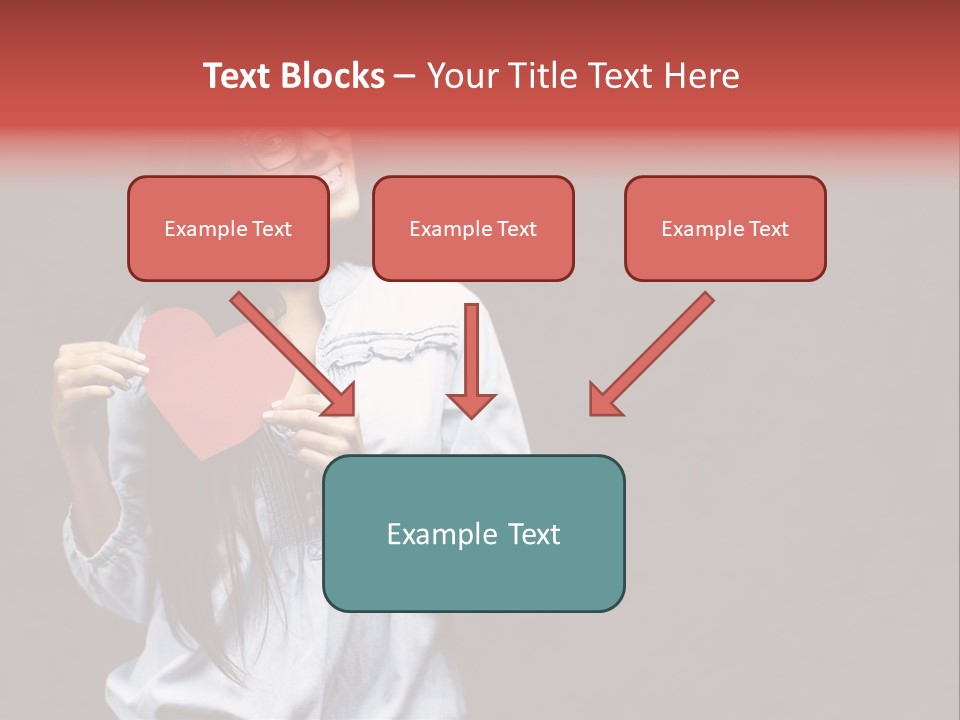 Damaged Portrait Romance PowerPoint Template