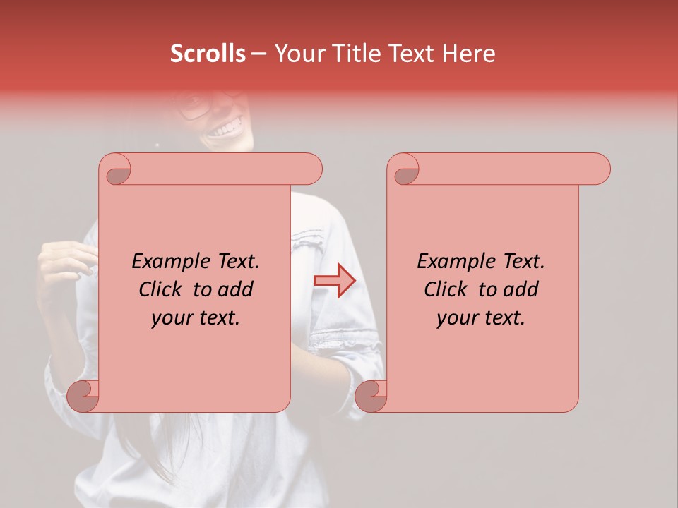 Damaged Portrait Romance PowerPoint Template