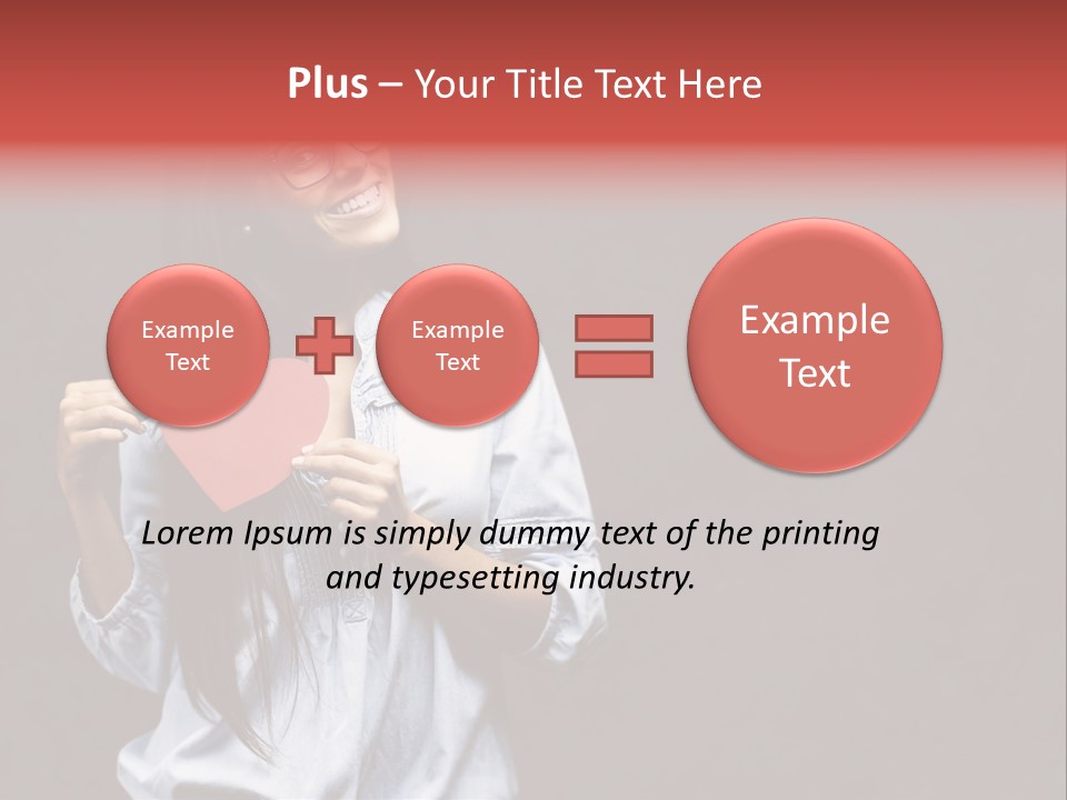 Damaged Portrait Romance PowerPoint Template