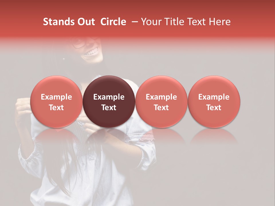 Damaged Portrait Romance PowerPoint Template