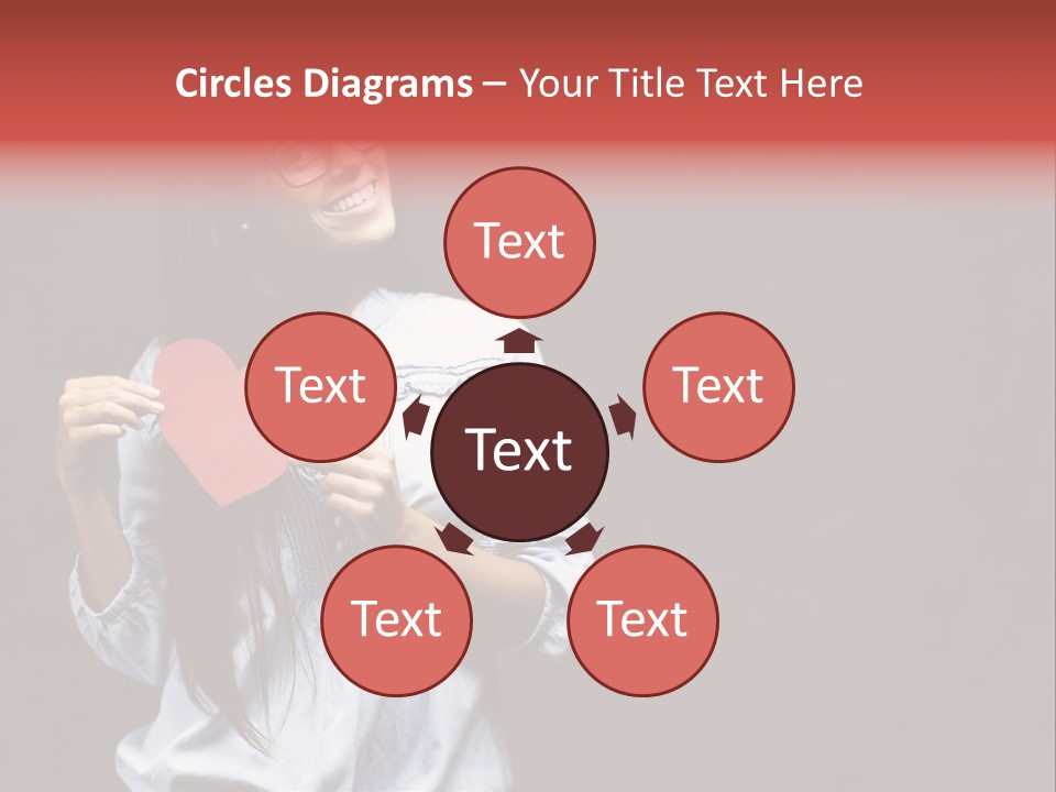 Damaged Portrait Romance PowerPoint Template