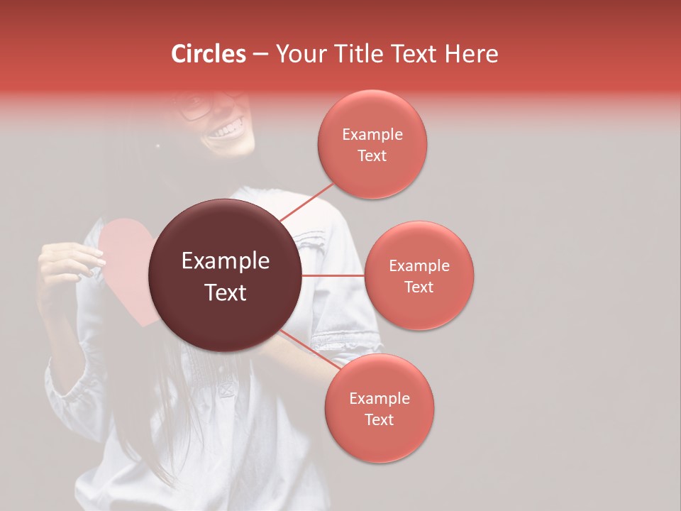 Damaged Portrait Romance PowerPoint Template