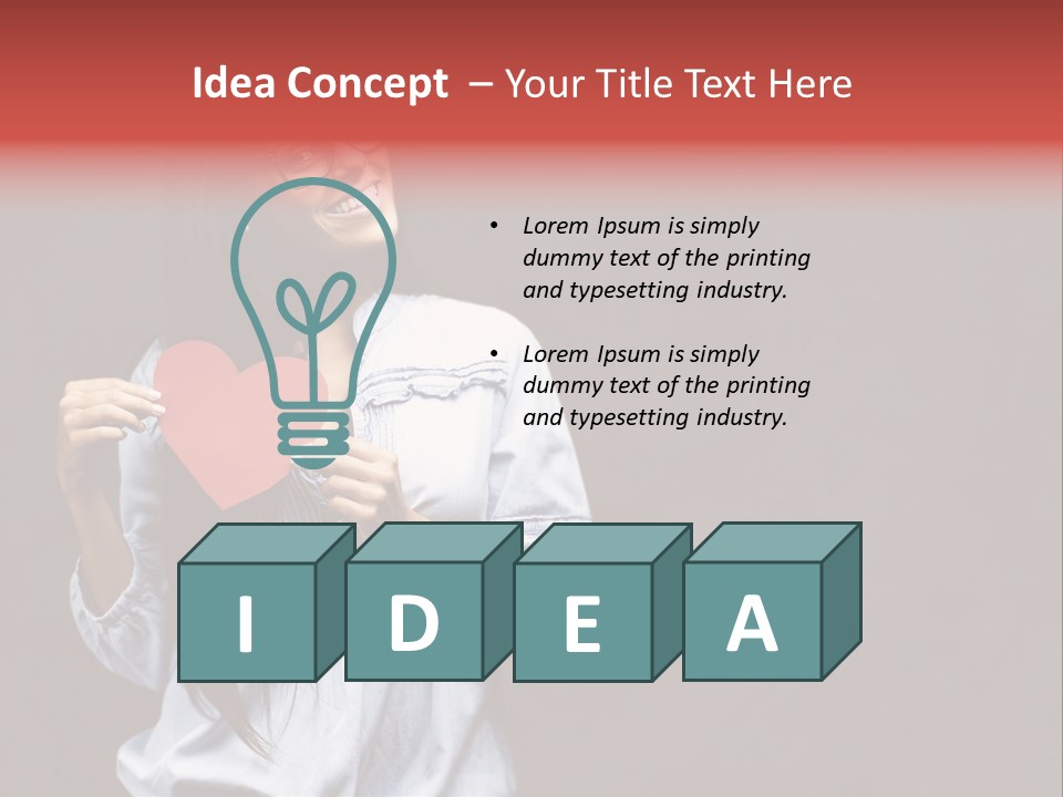 Damaged Portrait Romance PowerPoint Template