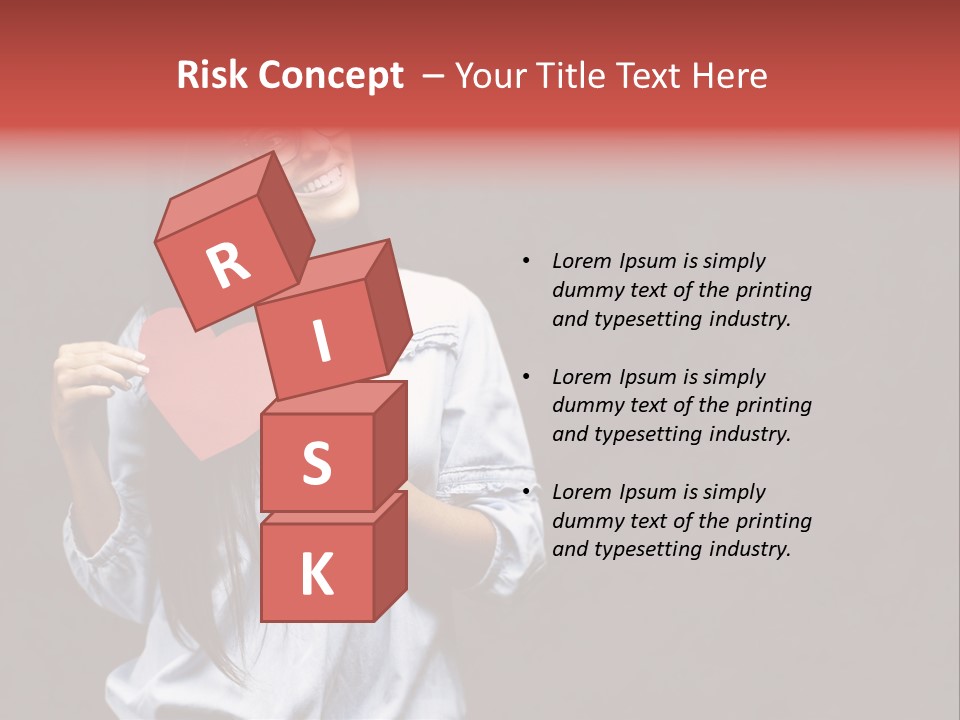 Damaged Portrait Romance PowerPoint Template