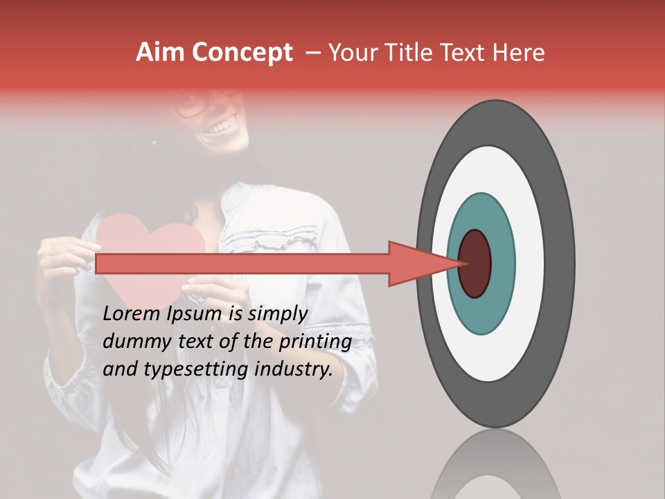 Damaged Portrait Romance PowerPoint Template