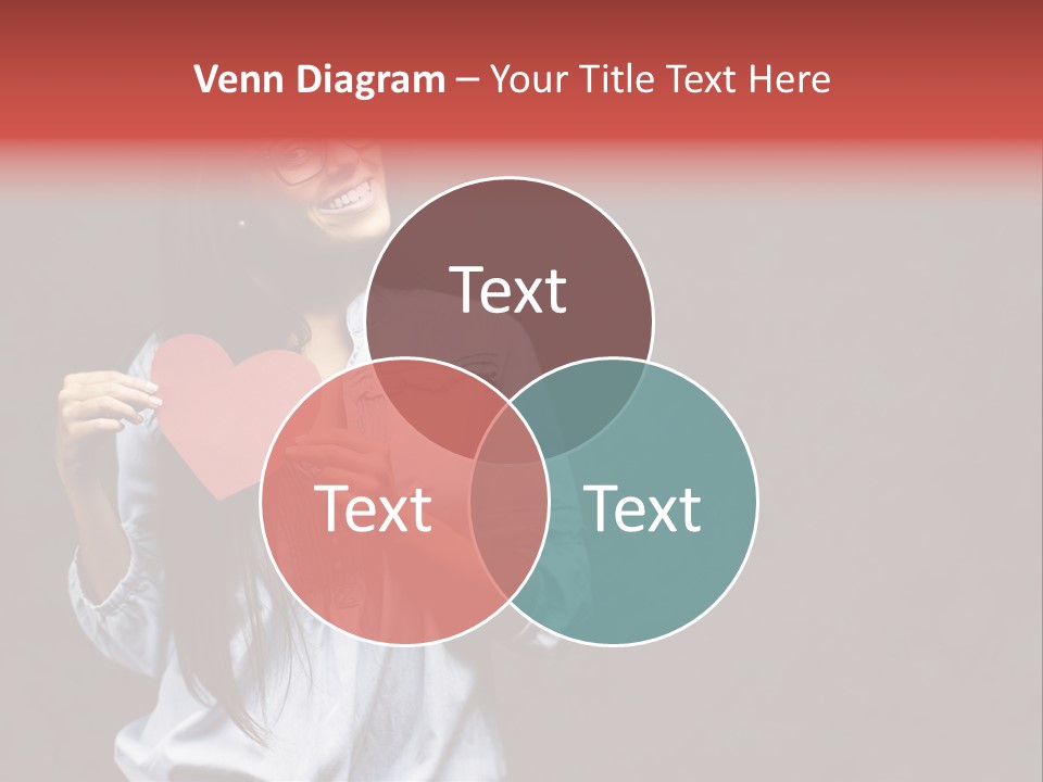 Damaged Portrait Romance PowerPoint Template